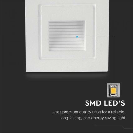 Светодиодный уличный лестничный светильник LED/3W/230V 3000K IP65 белая