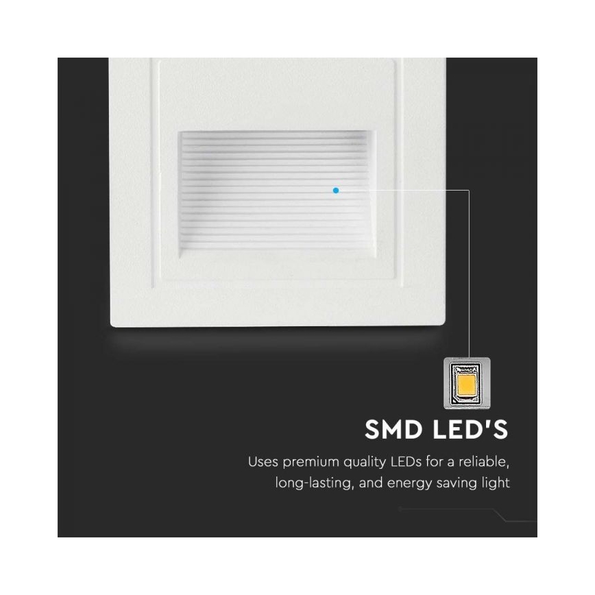 Светодиодный уличный лестничный светильник LED/5W/230V 3000K IP65 белый