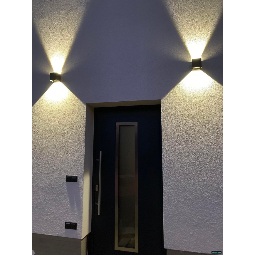 Светодиодный уличный настенный светильник 2xLED/3W/230V IP54 антрацит