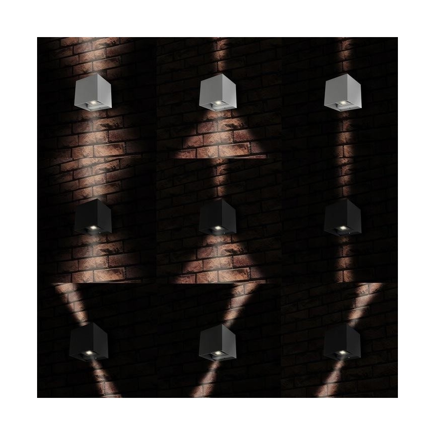 Светодиодный уличный настенный светильник 2xLED/3W/230V IP54 антрацит