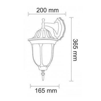 Светодиодный уличный настенный светильник FLORENCJA 1xE27/10W/230V IP43