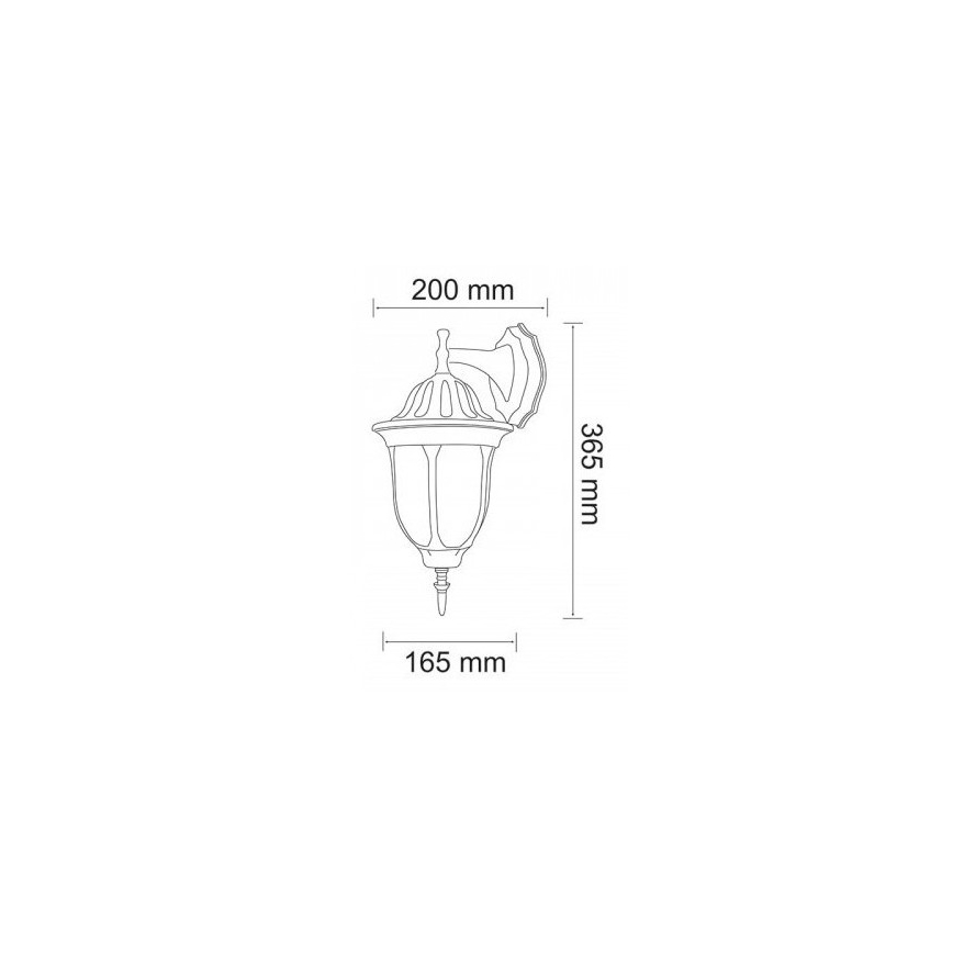 Светодиодный уличный настенный светильник FLORENCJA 1xE27/10W/230V IP43