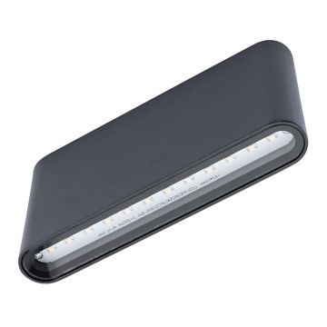 Светодиодный уличный настенный светильник FLOW 2xLED/6W/230V IP54 черный