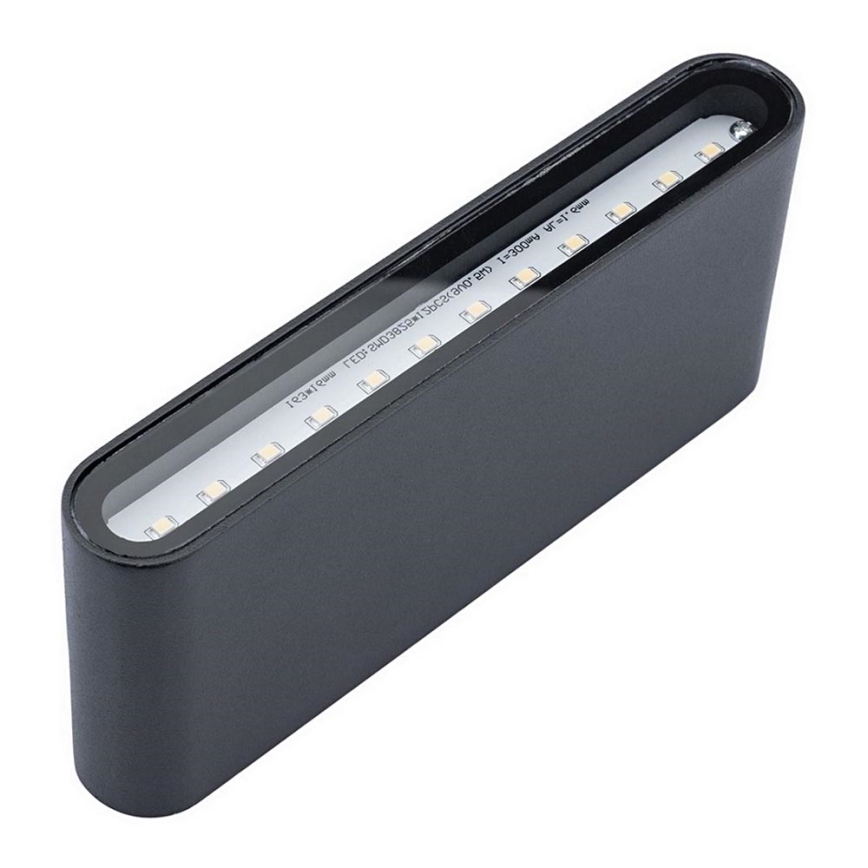Светодиодный уличный настенный светильник FLOW LED/6W/230V IP54 черный