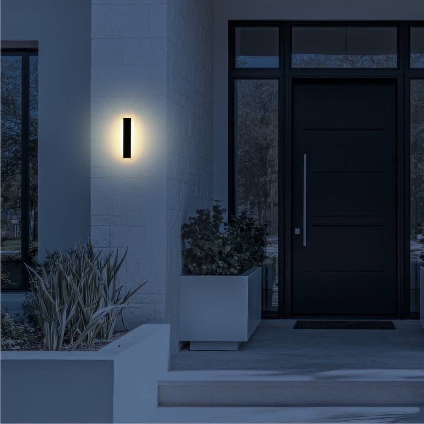 Светодиодный уличный настенный светильник WOW LED/10 Вт/230 В 3000/4000/6500 К 30 см IP54 черный