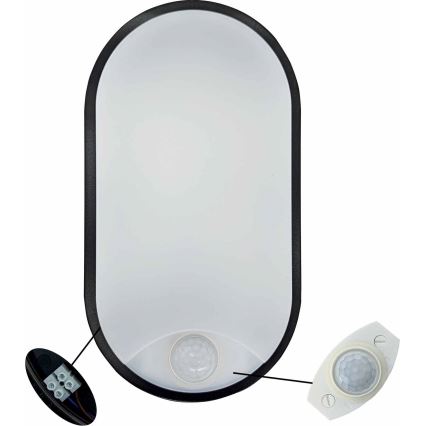 Светодиодный уличный потолочный светильник с датчиком LED/14W/230V IP54 черный