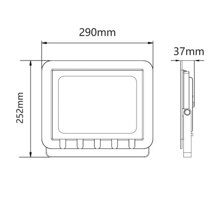Светодиодный уличный прожектор LED/100W/230V 6500K IP65