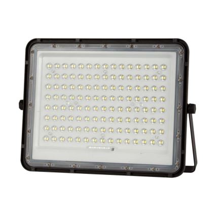 Светодиодный уличный прожектор на солнечной батарее LED/200W/3,2V 4000K черный IP65 + дистанционное управление