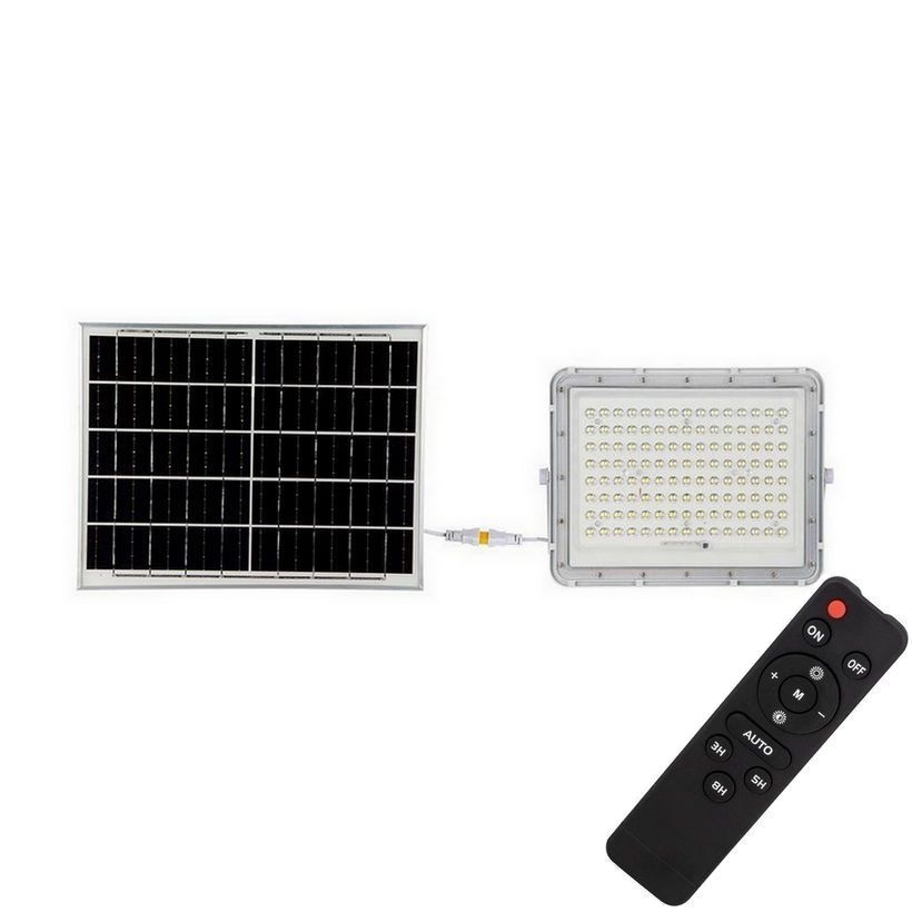 Светодиодный уличный прожектор на солнечной батарее LED/20W/3,2V 6400K белый IP65 + дистанционное управление