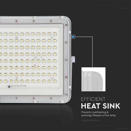 Светодиодный уличный прожектор на солнечной батарее LED/20W/3,2V 6400K белый IP65 + дистанционное управление