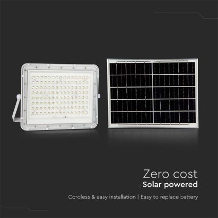 Светодиодный уличный прожектор на солнечной батарее LED/20W/3,2V 6400K белый IP65 + дистанционное управление