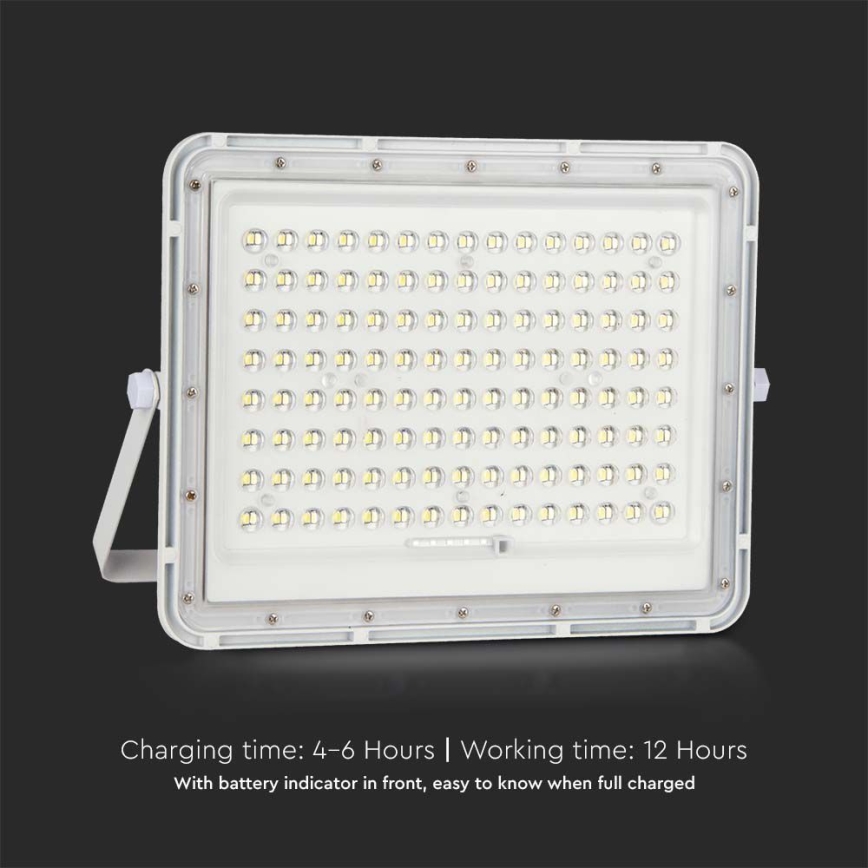 Светодиодный уличный прожектор на солнечной батарее LED/20W/3,2V 6400K белый IP65 + дистанционное управление