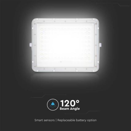 Светодиодный уличный прожектор на солнечной батарее LED/20W/3,2V 6400K белый IP65 + дистанционное управление