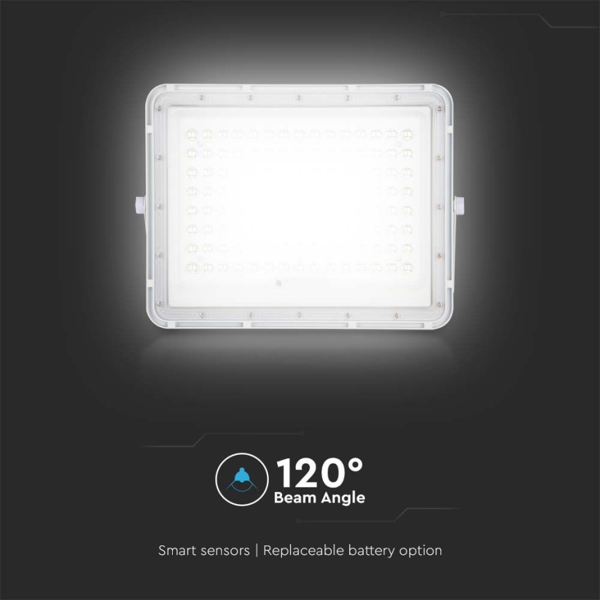 Светодиодный уличный прожектор на солнечной батарее LED/20W/3,2V 6400K белый IP65 + дистанционное управление