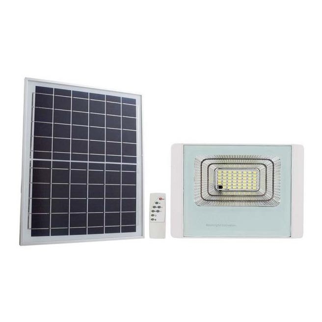 Светодиодный уличный прожектор на солнечной батарее LED/20W/3,2V IP65 4000K + дистанционное управление