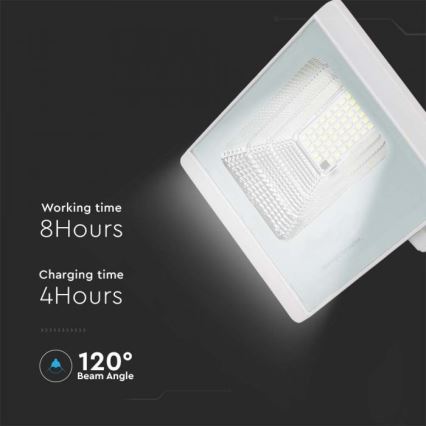 Светодиодный уличный прожектор на солнечной батарее LED/20W/3,2V IP65 4000K + дистанционное управление
