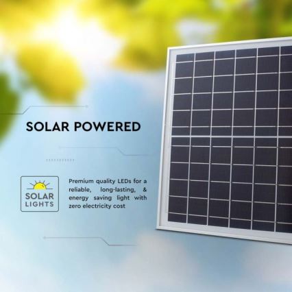 Светодиодный уличный прожектор на солнечной батарее LED/20W/3,2V IP65 4000K + дистанционное управление