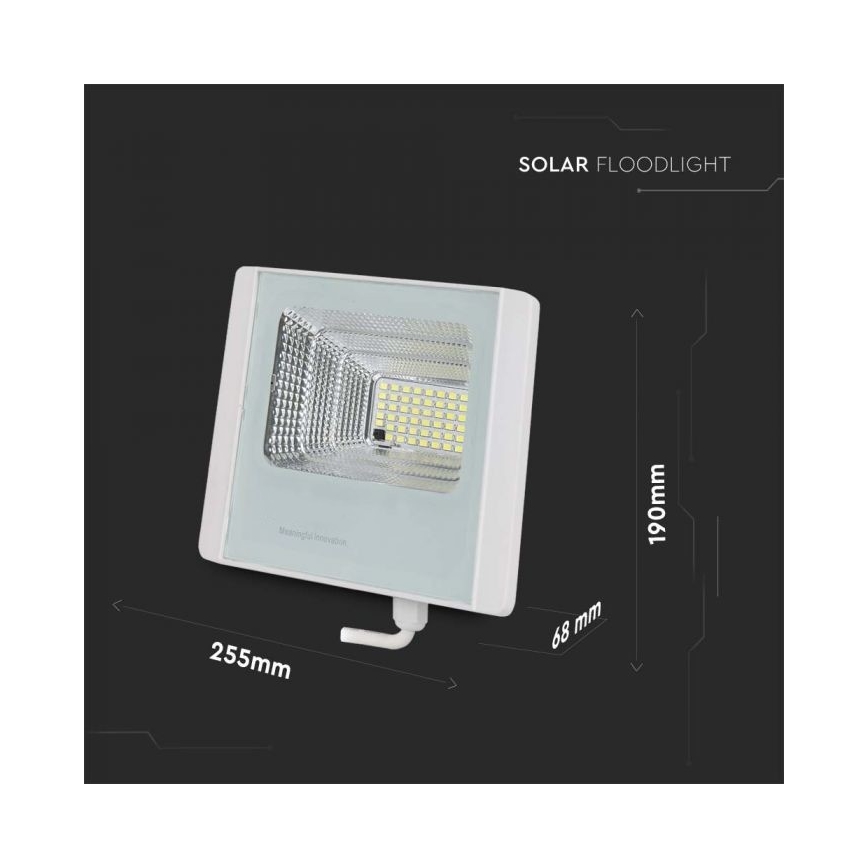 Светодиодный уличный прожектор на солнечной батарее LED/20W/3,2V IP65 4000K + дистанционное управление