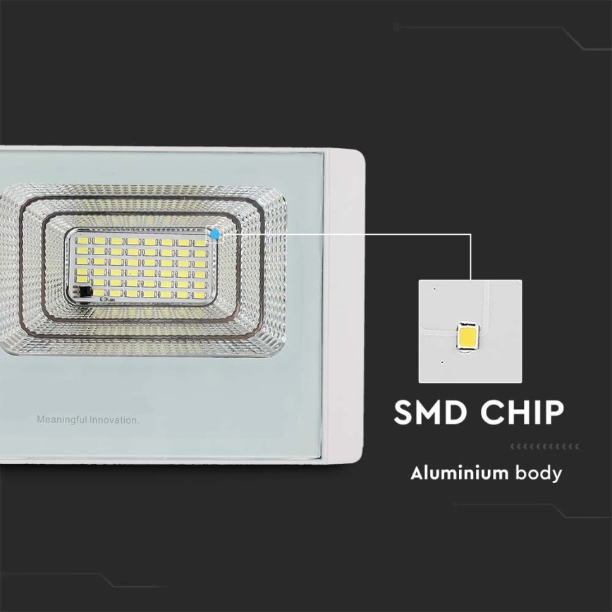 Светодиодный уличный прожектор на солнечной батарее LED/20W/3,2V IP65 6400K + дистанционное управление