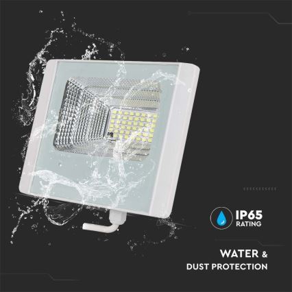 Светодиодный уличный прожектор на солнечной батарее LED/20W/3,2V IP65 6400K + дистанционное управление