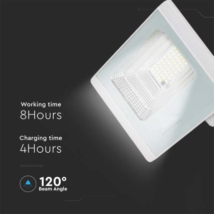 Светодиодный уличный прожектор на солнечной батарее LED/20W/3,2V IP65 6400K + дистанционное управление