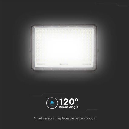 Светодиодный уличный прожектор на солнечной батарее LED/30W/3,2V 6400K черный IP65 + дистанционное управление