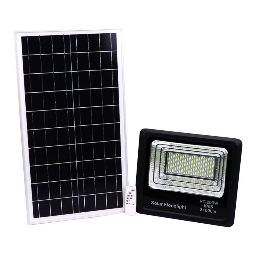 Светодиодный уличный прожектор на солнечной батарее LED/40W/10V IP65 6000K + дистанционное управление