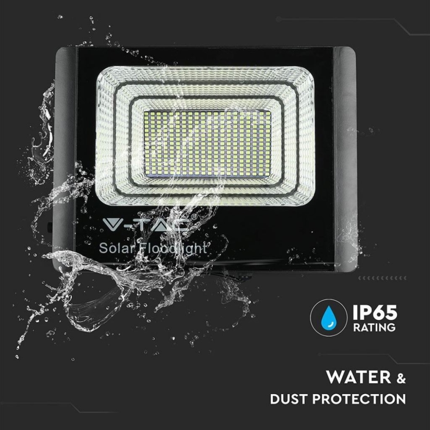Светодиодный уличный прожектор на солнечной батарее LED/40W/10V IP65 6000K + дистанционное управление
