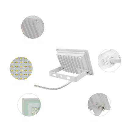 Светодиодный уличный прожектор NOCTIS LUX 3 LED/20W/230V 4000K IP65 белый