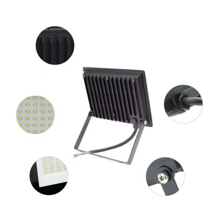 Светодиодный уличный прожектор NOCTIS LUX 3 LED/50W/230V 6000K IP65 черный