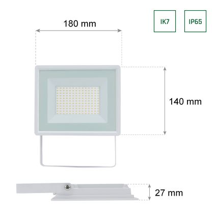 Светодиодный уличный прожектор NOCTIS LUX 3 LED/50W/230V IP65 белый