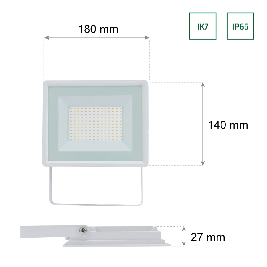 Светодиодный уличный прожектор NOCTIS LUX 3 LED/50W/230V IP65 белый