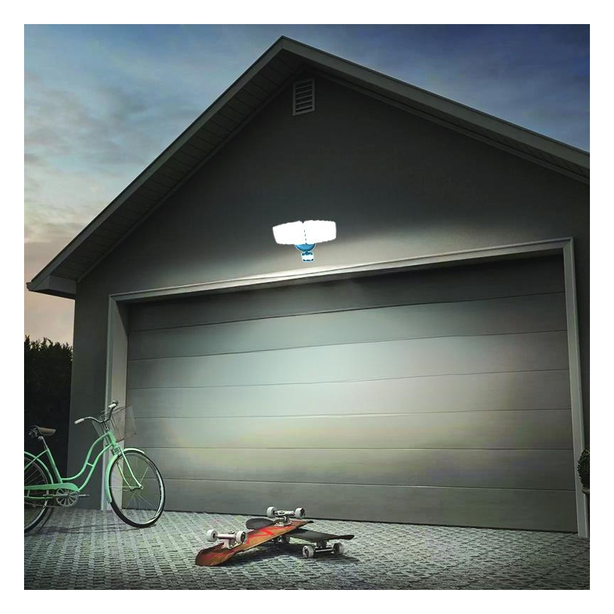 Светодиодный уличный прожектор с датчиком LED/24W/230V 3000/4000/6000K IP54 антрацит