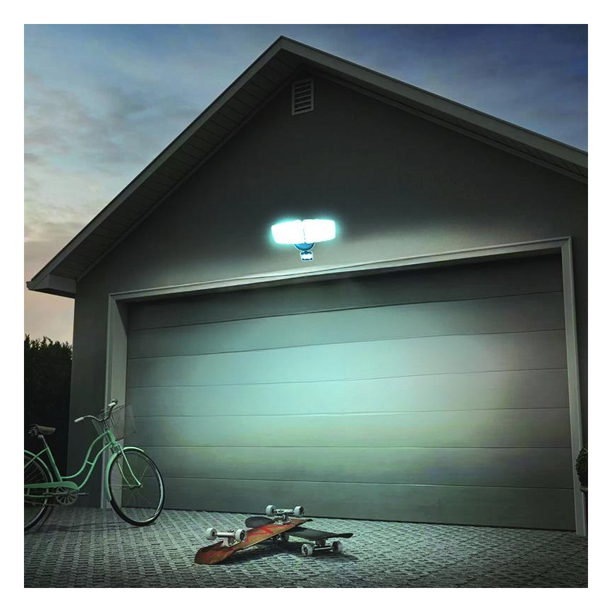 Светодиодный уличный прожектор с датчиком LED/24W/230V 3000/4000/6000K IP54 антрацит
