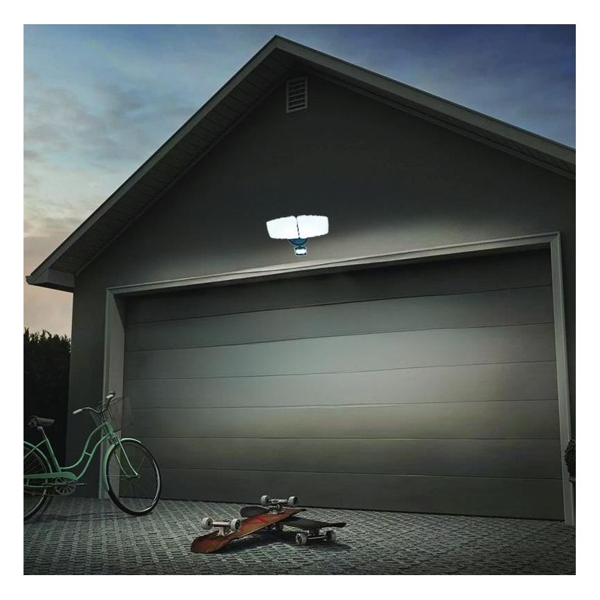 Светодиодный уличный прожектор с датчиком LED/24W/230V 3000/4000/6000K IP54 антрацит