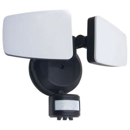 Светодиодный уличный прожектор с датчиком LED/24W/230V 3000/4000/6000K IP54 черный