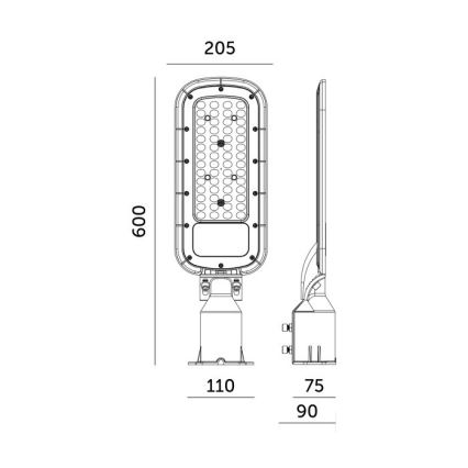 Светодиодный уличный светильник BRELUXO LED/200W/230V 4000K IP65