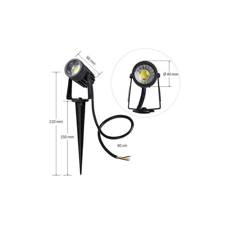 Светодиодный уличный светильник LED/3W/230V 4000K IP67 черный