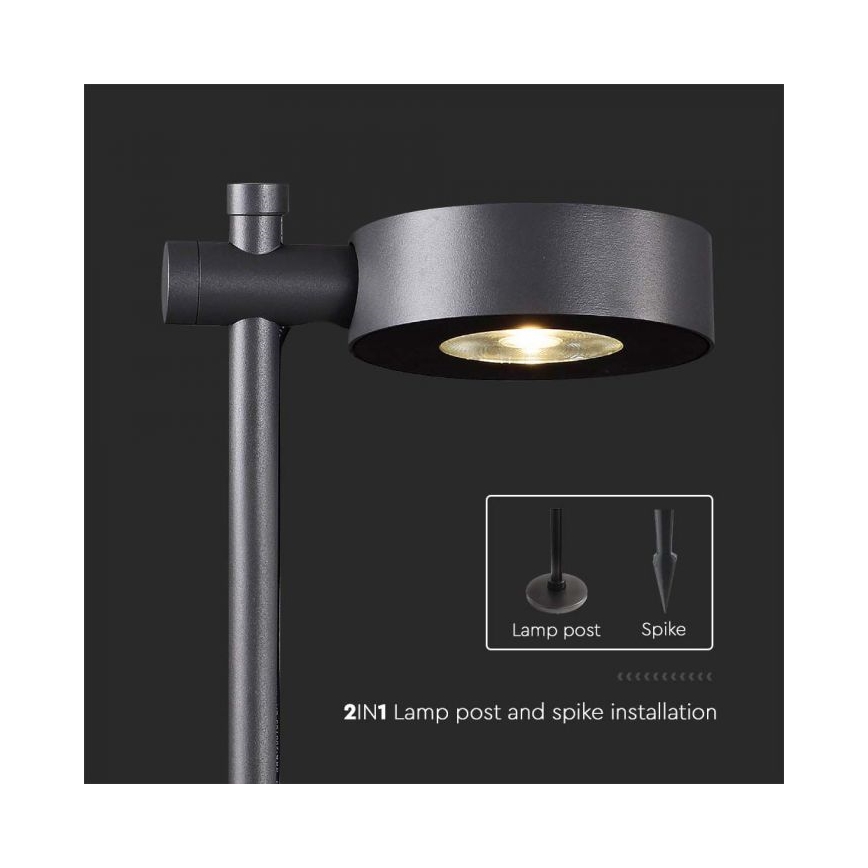 Светодиодный уличный светильник LED/7W/230V 3000K IP65 чёрный
