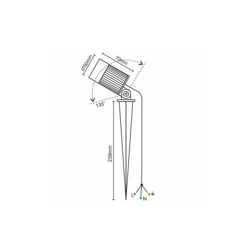 Светодиодный уличный светильник LED/7W/85-264V IP67
