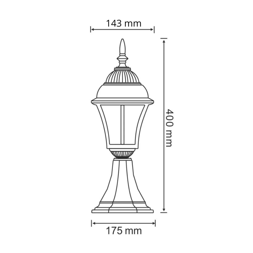 Светодиодный уличный светильник PARIS 2 1xE27/4,9W/230V