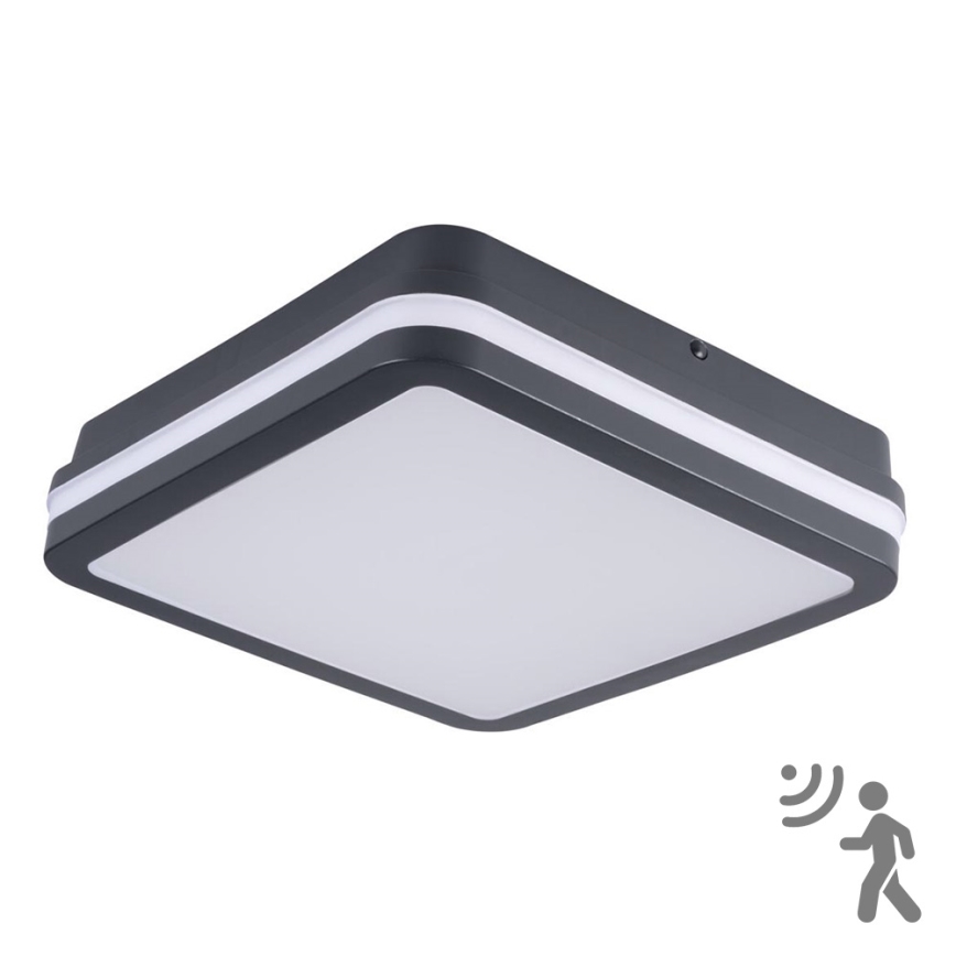 Светодиодный уличный светильник с датчиком BENO LED/18W/230V 4000K IP54 антрацит