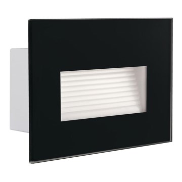Светодиодный встраиваемый светильник GLASI LED/3W/230V 4000K IP44 черный