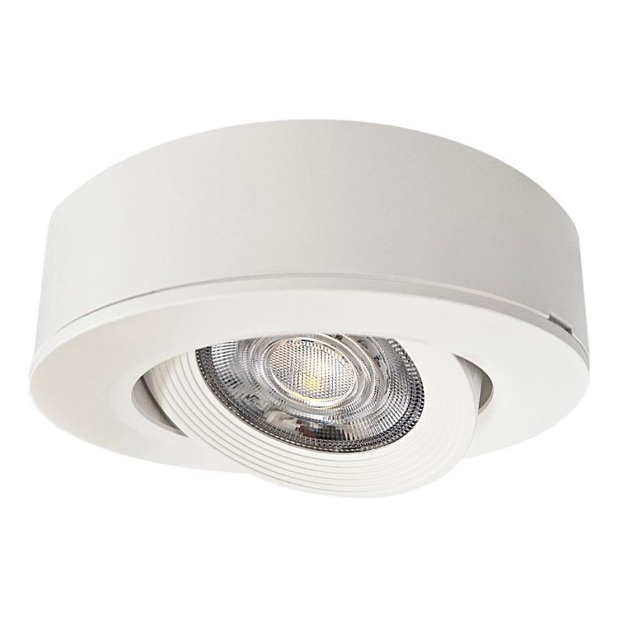 Светодиодный встроенный/припотолочный точечный светильник 2в1 LED/5W/230V 4200K диаметр 9,3 см белый