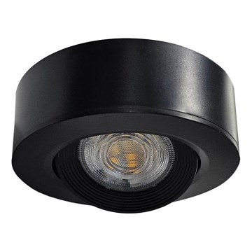 Светодиодный встроенный/припотолочный точечный светильник 2в1 LED/5W/230V 4200K диаметр 9,3 см черный