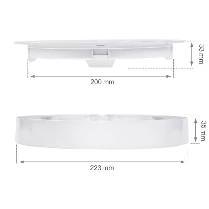 Светодиодный встроенный светильник ALGINE 2в1 LED/18W/230V 3000K