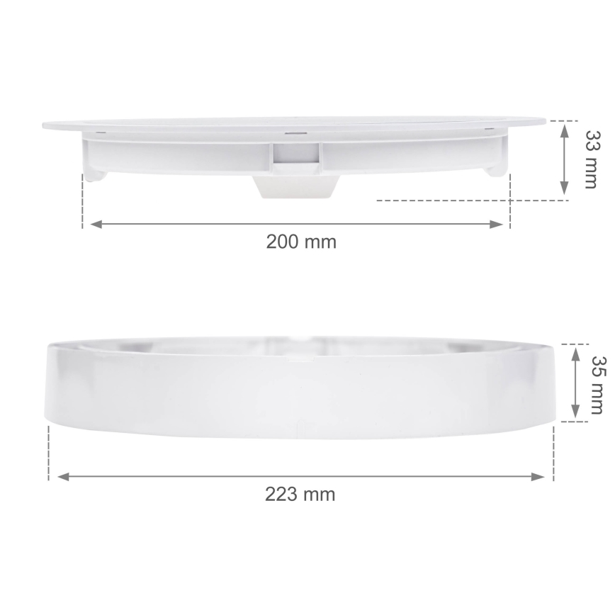Светодиодный встроенный светильник ALGINE 2в1 LED/18W/230V 3000K