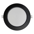 Светодиодный встроенный светильник CIRCLE LED/12W/230V 4000K диаметр 17 см черный