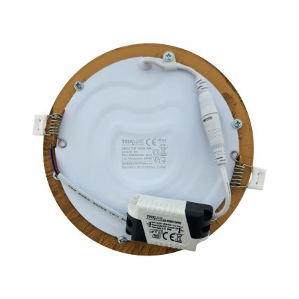 Светодиодный встроенный светильник CIRCLE LED/12W/230V 4200K диаметр 16,7 см коричневый