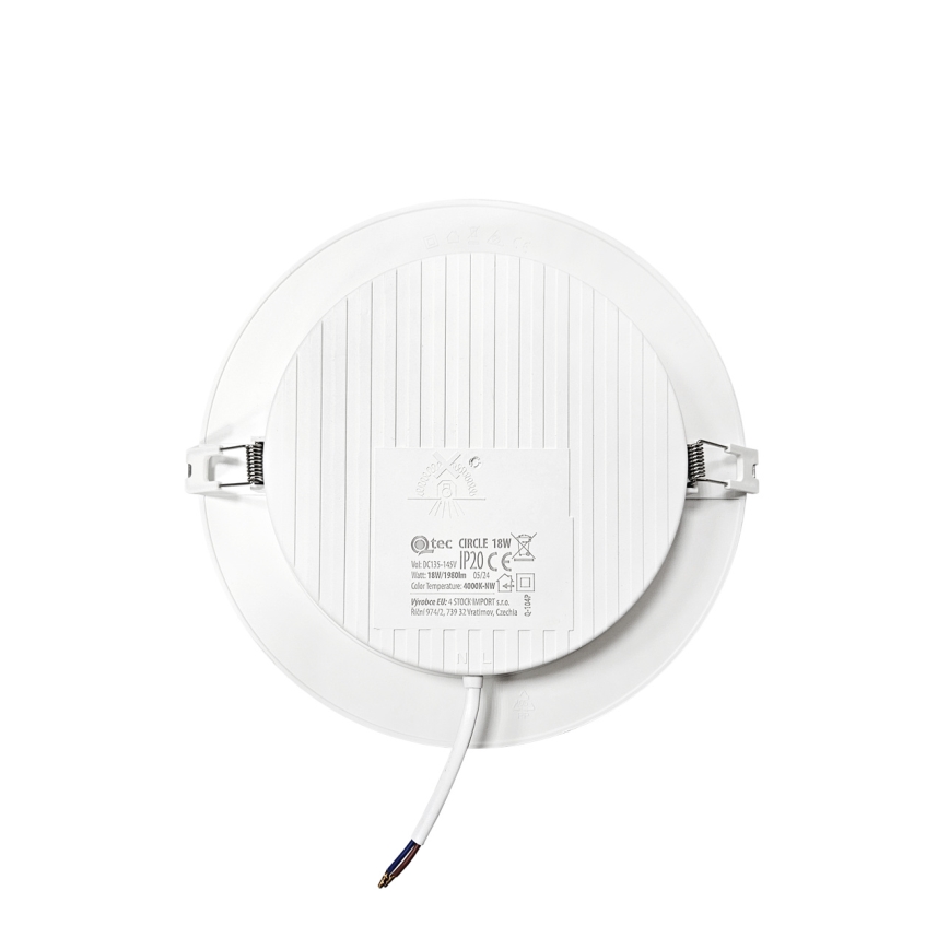 Светодиодный встроенный светильник CIRCLE LED/18W/230V 4000K диаметр 22 см белый
